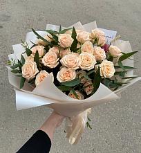Букет Кремовые розы Латте #REPLACE_PRED# Трубичино