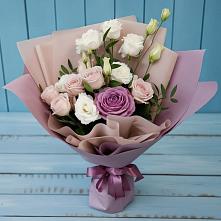 Букет цветов из:  Розы и Лизиантусы в Трубичино