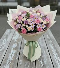 Букет цветов из:  Розы и Хризантемы #REPLACE_PRED# Трубичино