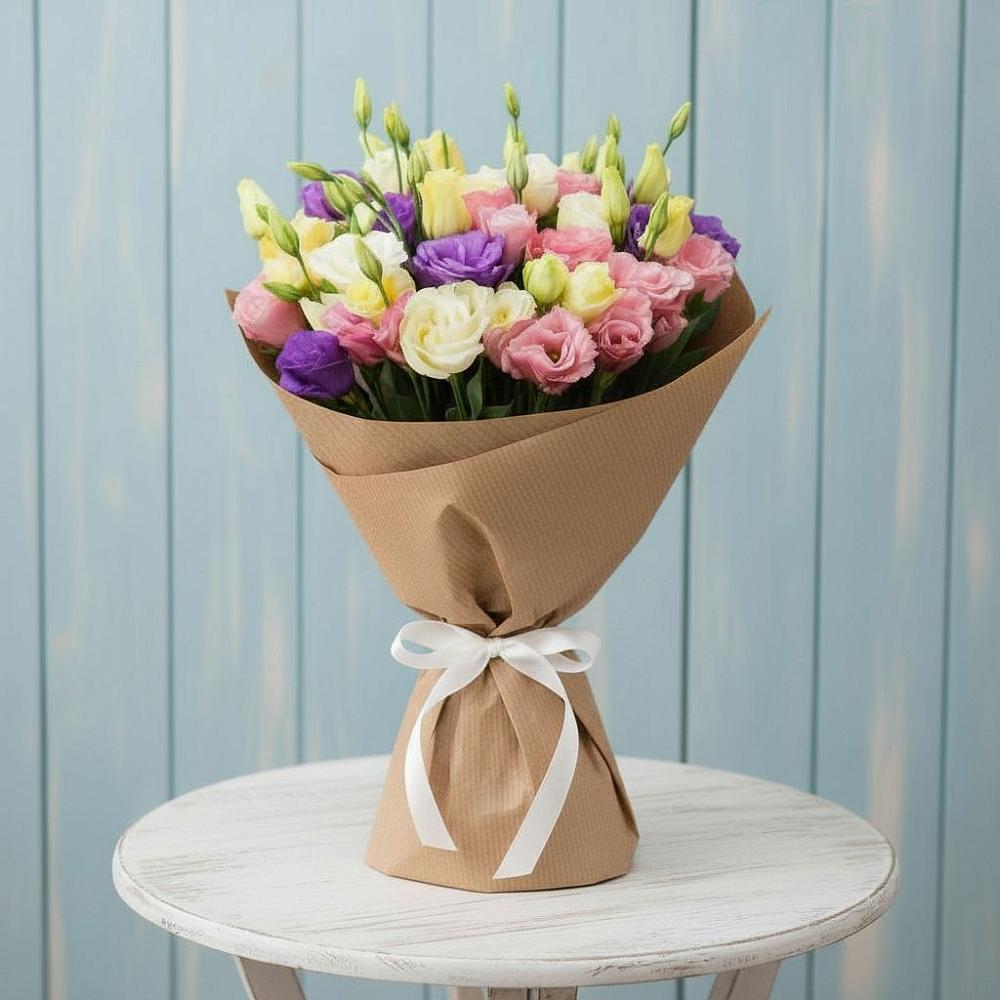 Букет цветов из: Лизиантусы в Трубичино