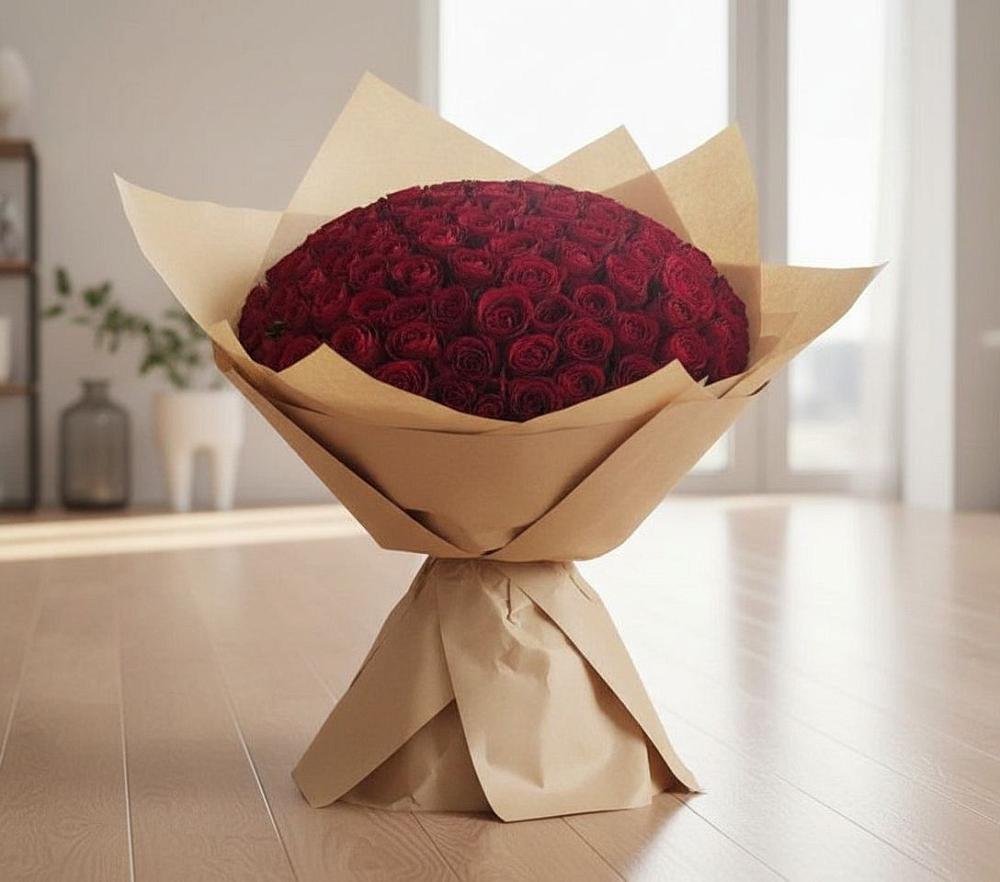 Букет 101 Красная роза в Трубичино