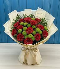 Букет цветов из:  Розы и Хризантемы в Трубичино