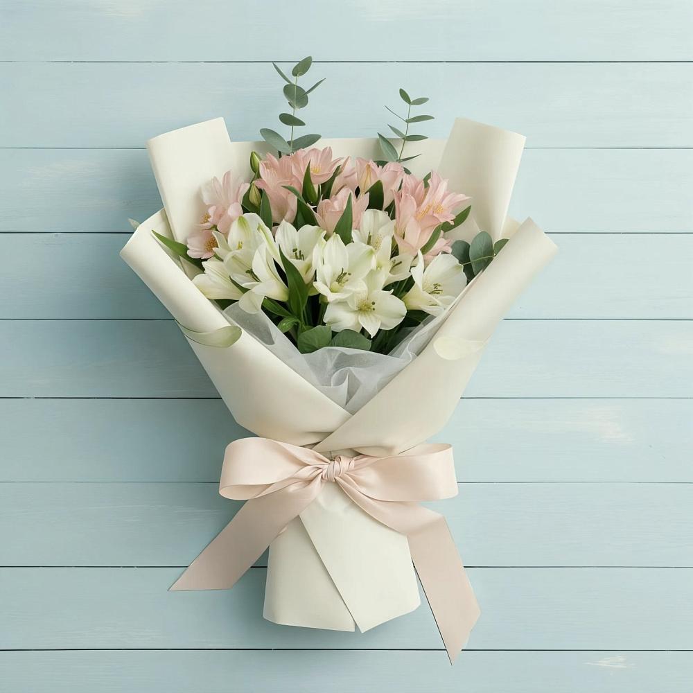 Букет цветов из: Альстромерии в Трубичино