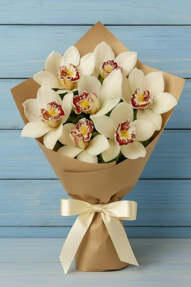 Букет цветов из: Орхидеи и Розы в Трубичино