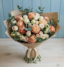 Букет цветов из:  Альстромерии и Розы #REPLACE_PRED# Трубичино
