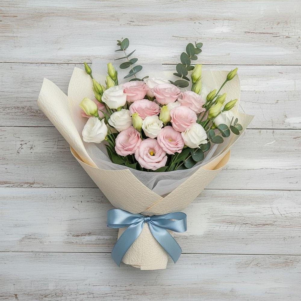 Букет цветов из: Лизиантусы в Трубичино